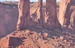 Formação conhecida como 'Three Sisters', no Monument Valley, no Arizona, nos Estados Unidos